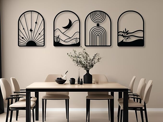 Decorazione da parete a forme, Quadro moderno soggiorno, 3D Murali in legno, Decorazioni moderni muro per salotto, camera da letto