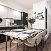 home decorazione  Scritta frase in legno da appendere La cucina è il cuore della casa, Decorazione  60x40 cmMurale da appendere alla parete ideale per la per cucina, Black