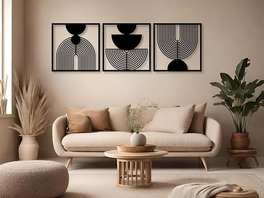Decorazione da parete a forme, Quadro moderno soggiorno, 3D Murali in legno, Decorazioni moderni muro per salotto, camera da letto
