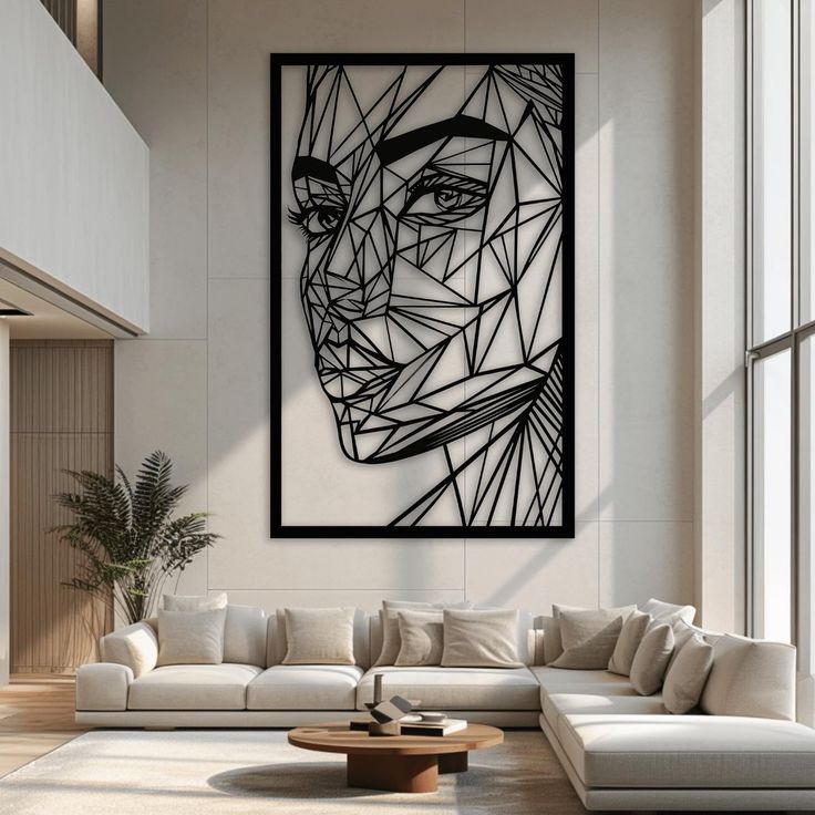FAYEZ DECPRAZIONE MODERNA LINE ART . QUADRO MODERNO DA PARETE
