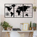 Quadro Parete Mappa Mondo , Decorazione Interna , Decorazione Moderna