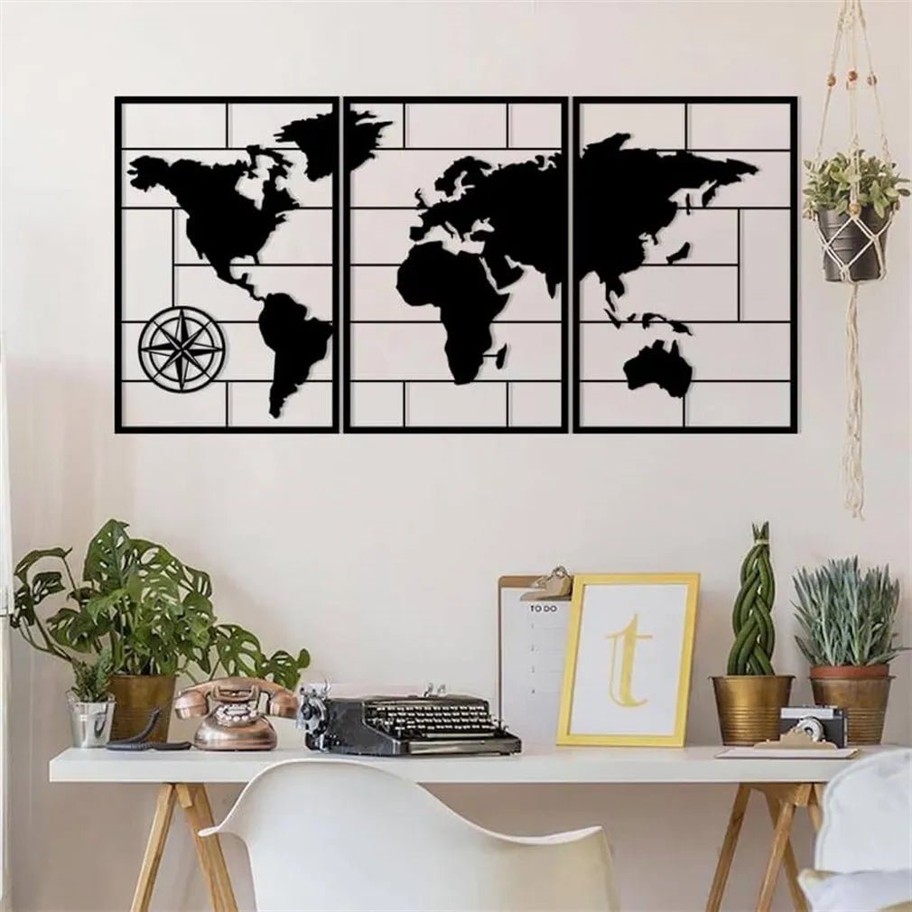 Quadro Parete Mappa Mondo , Decorazione Interna , Decorazione Moderna