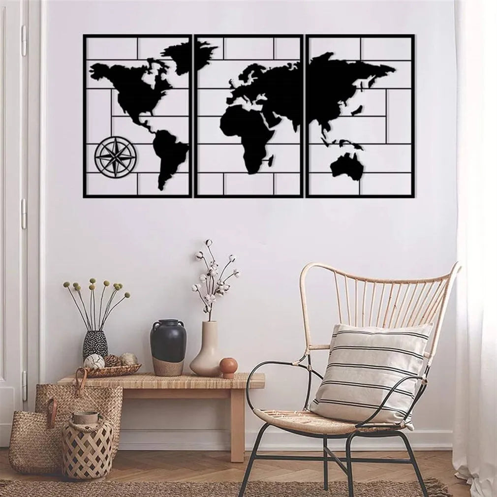 Quadro Parete Mappa Mondo , Decorazione Interna , Decorazione Moderna