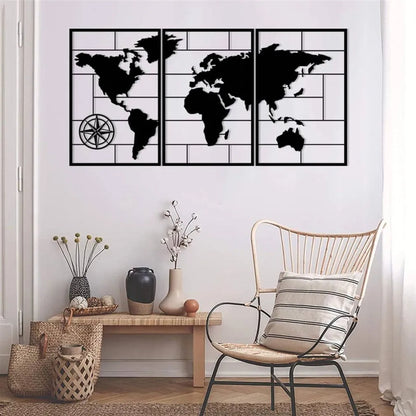 Quadro Parete Mappa Mondo , Decorazione Interna , Decorazione Moderna