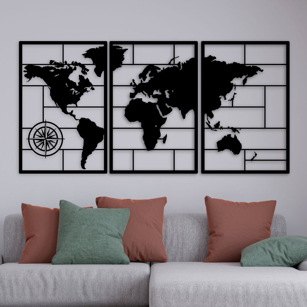Quadro Parete Mappa Mondo , Decorazione Interna , Decorazione Moderna