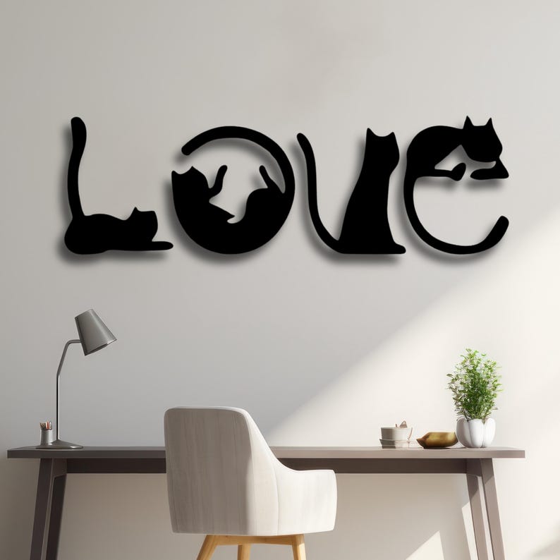 DECORAZIONE INTERNA , DECORAZIONE DA PARETE GATTINI, DECORAZIONE MODERNA
