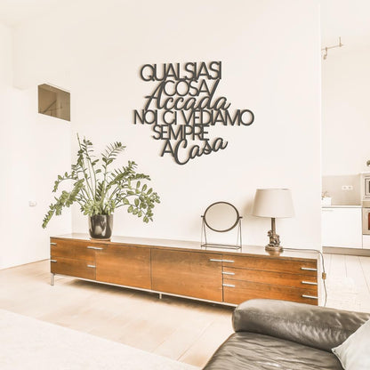 decorazione per casa in legno da appendere Qualsiasi cosa Accada, Decorazione in legno da appendere per l'arredamento della casa, Nero